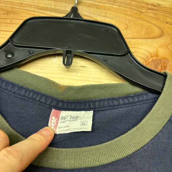 Vintage Levis Shirt XXL Blue Short Sleeve Faded - Picture 3 of 9